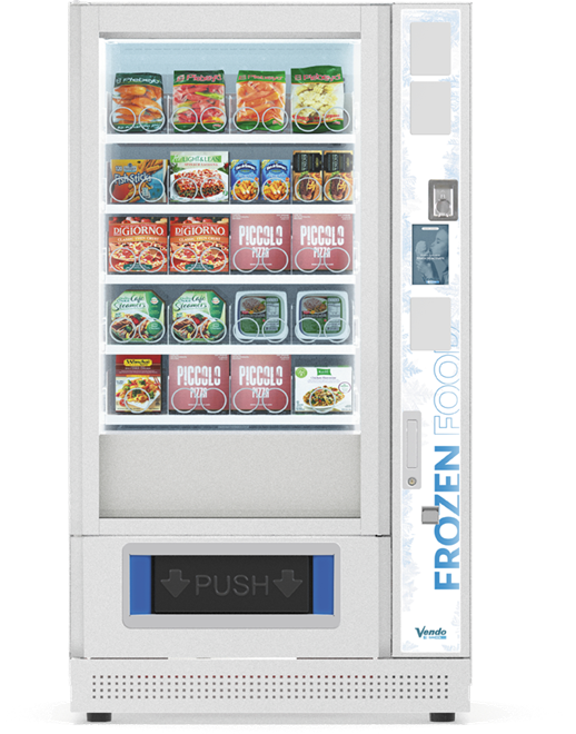 Eisautomat mit Spiralen, Ansicht von vorne